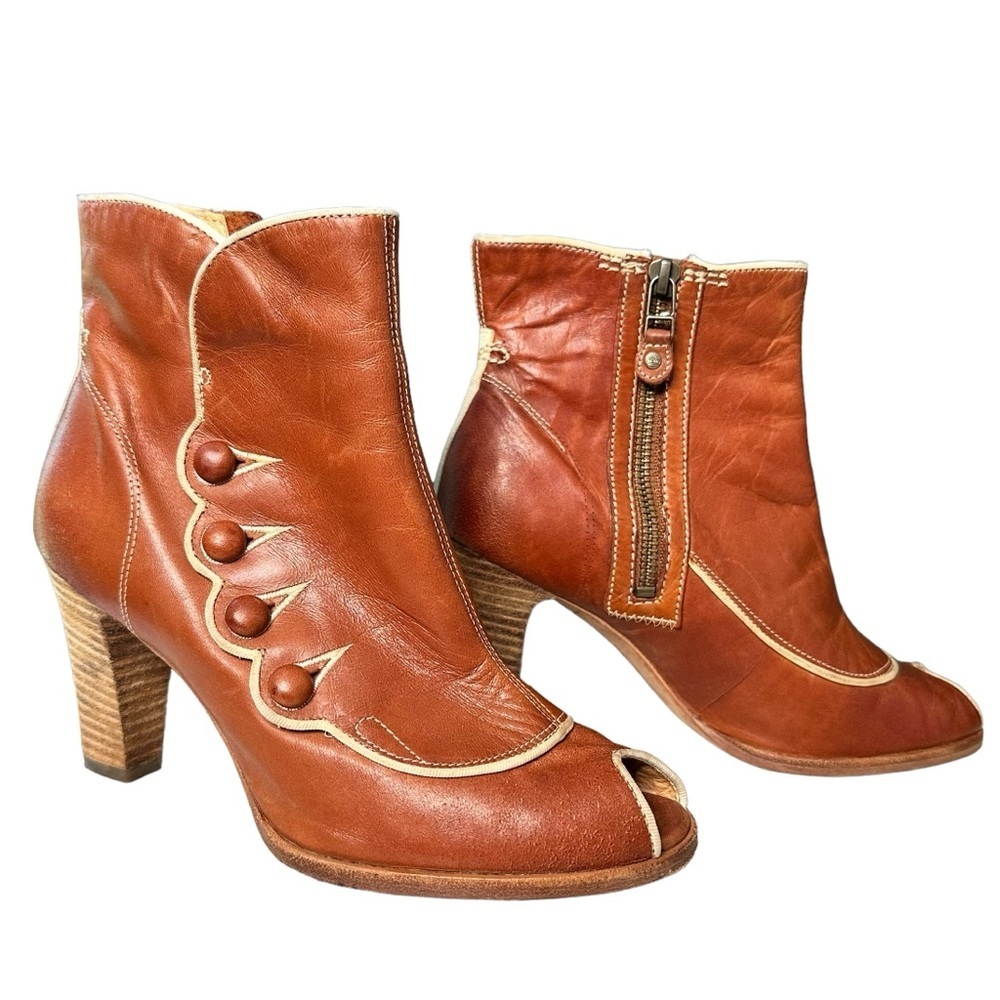 Timberland Boot Company | Marge Peep Toe Victorian Style Bootie Brown Size 7